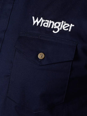 Wrangler Men's Western Logo Snap Shirt