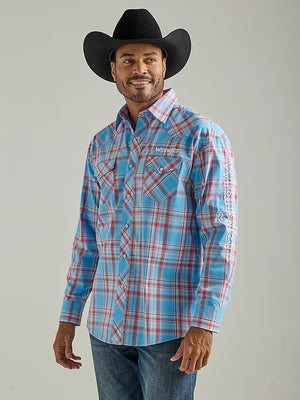 Wrangler Men's Western Logo Snap Shirt