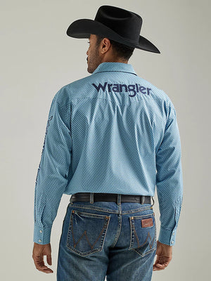 Wrangler Men's Western Logo Snap Shirt