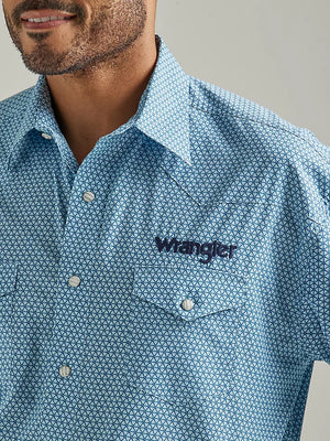 Wrangler Men's Western Logo Snap Shirt