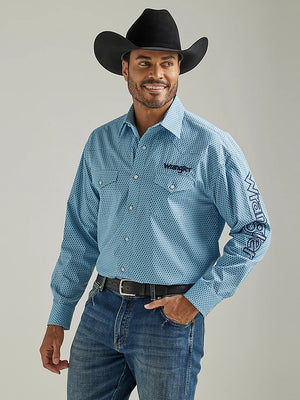 Wrangler Men's Western Logo Snap Shirt