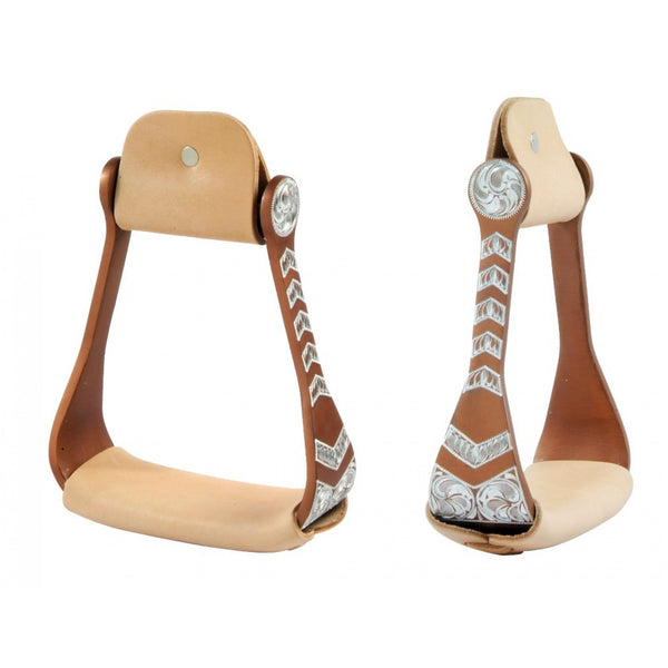 Polished aluminum bell engraved stirrups