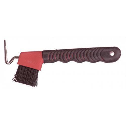Hoof Pick And Brush With Soft Rubber Grip