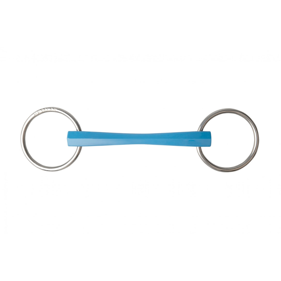 MetaLab Flexi Turquoise Flexible Mullen Loose Ring Snaffle Bit, M.T. 18mm, 125mm