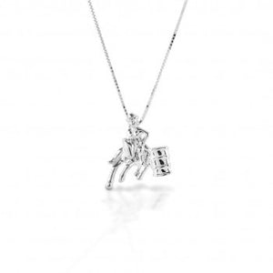 Kelly Herd Barrel Racing Necklace - Sterling Silver