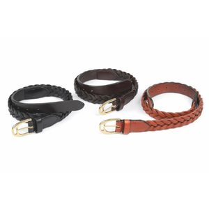 Aubrion Plaited Leather Wide Belt