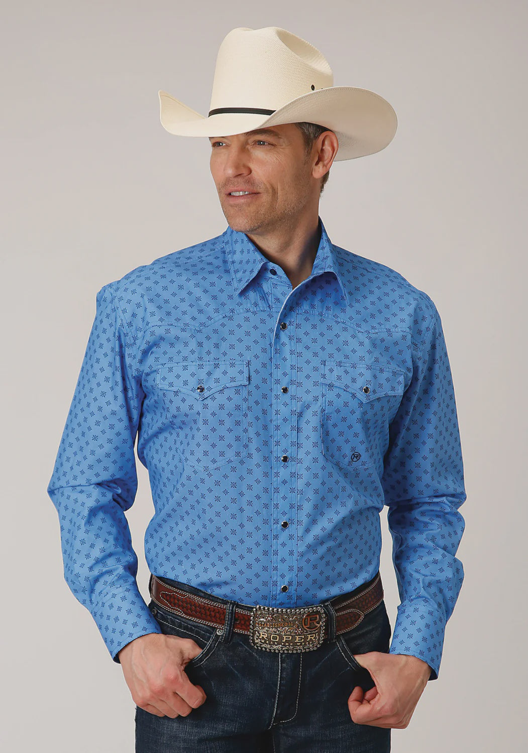 Roper Men's Cottage Foulard Snap Shirt