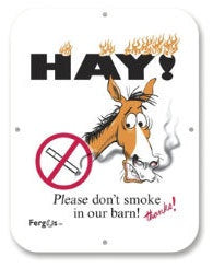 Fergus Stall Sign Please Don't Smoke