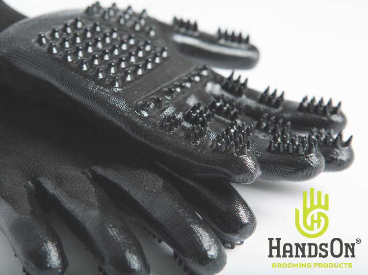 Hands on pet grooming best sale gloves