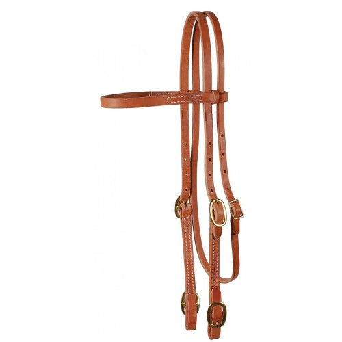 Western Rawhide OHL Browband Headstall with Buckles, 5/8"