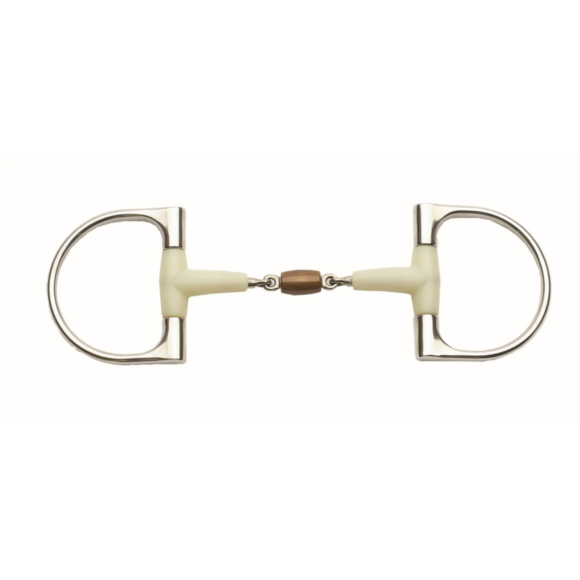 Happy Mouth Dee Ring Snaffle with Copper Roller