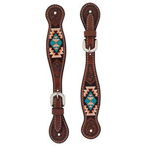 Turquoise Cross Aztec Ladies Spur Strap