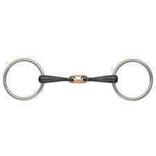 Shires Copper Lozenge with Sweet Iron Loose Ring Snaffle