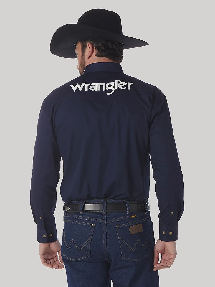 Wrangler Men's Western Logo Snap Shirt