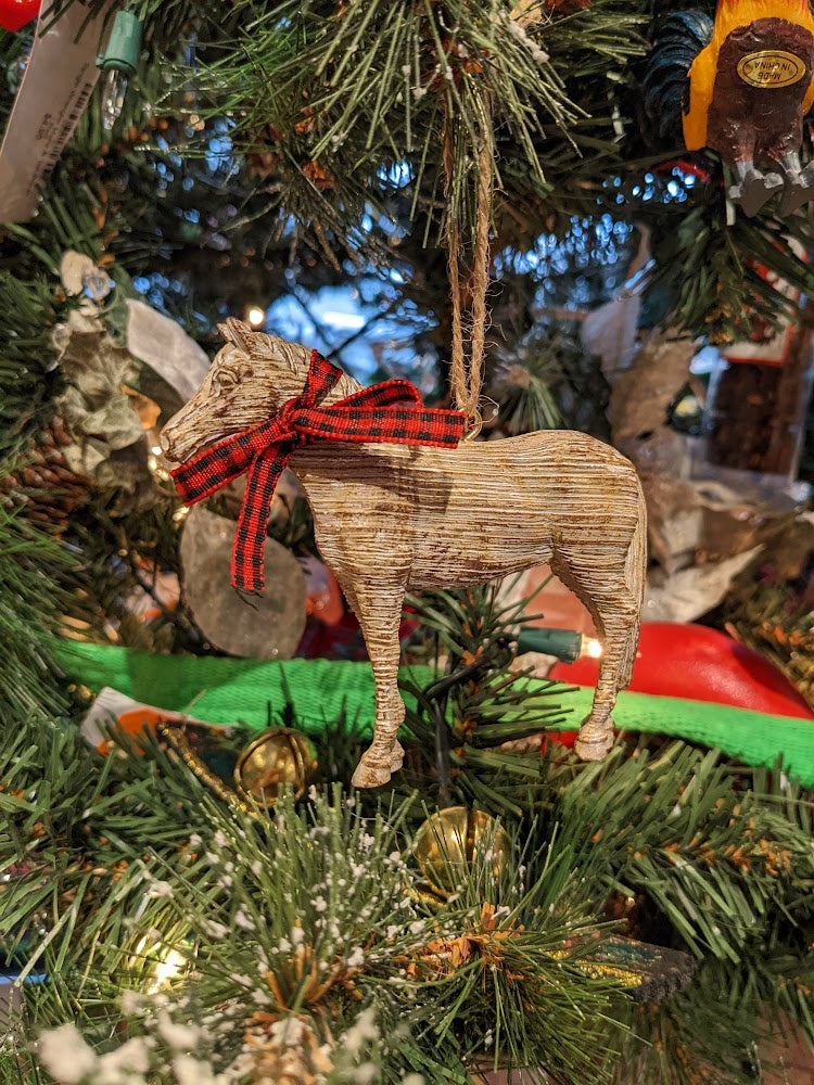 Horse with Bow Ornament
