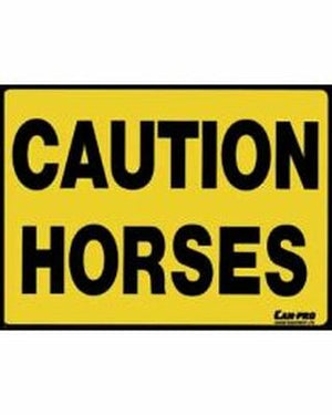 Caution Horse Sticker Decal Yellow