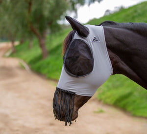 Professional's Choice Comfort Fit Lycra Fly Mask with Nose Fringe